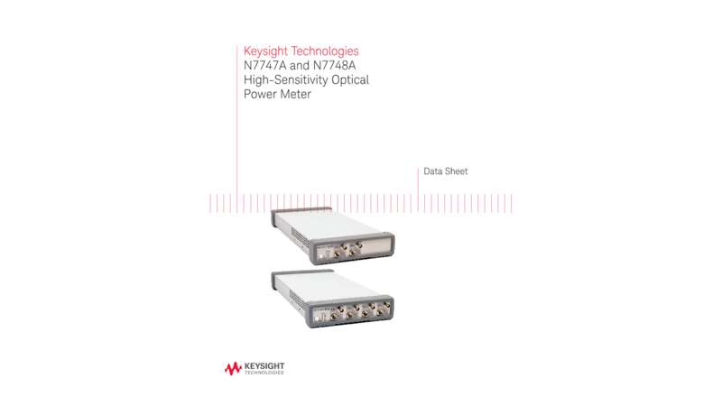 N7747A and N7748A High-Sensitivity Optical Power Meter